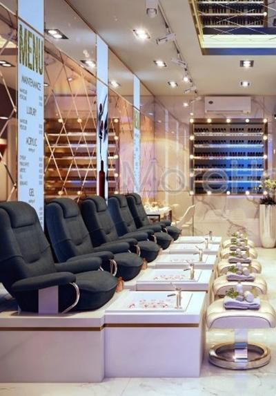 Mẫu nội thất tiệm nails Coco Chelsea - London